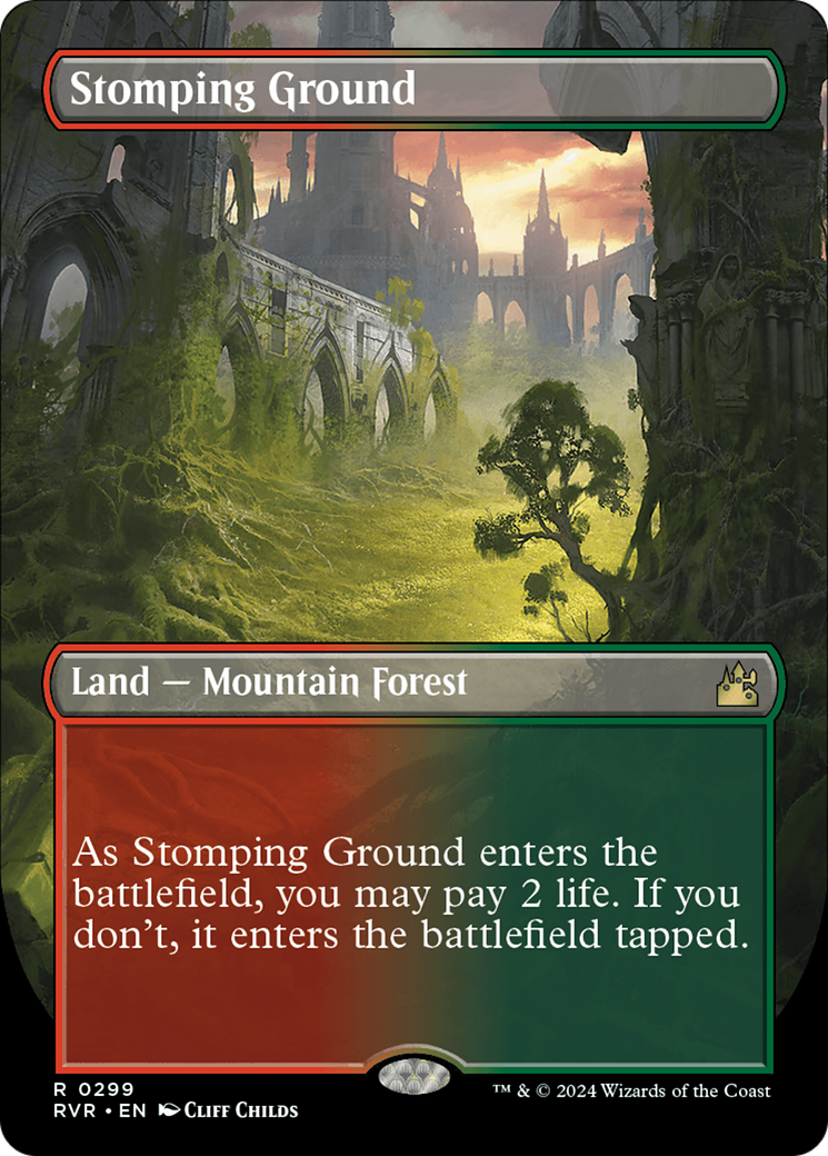 Stomping Ground (Borderless) [Ravnica Remastered] | Grognard Games