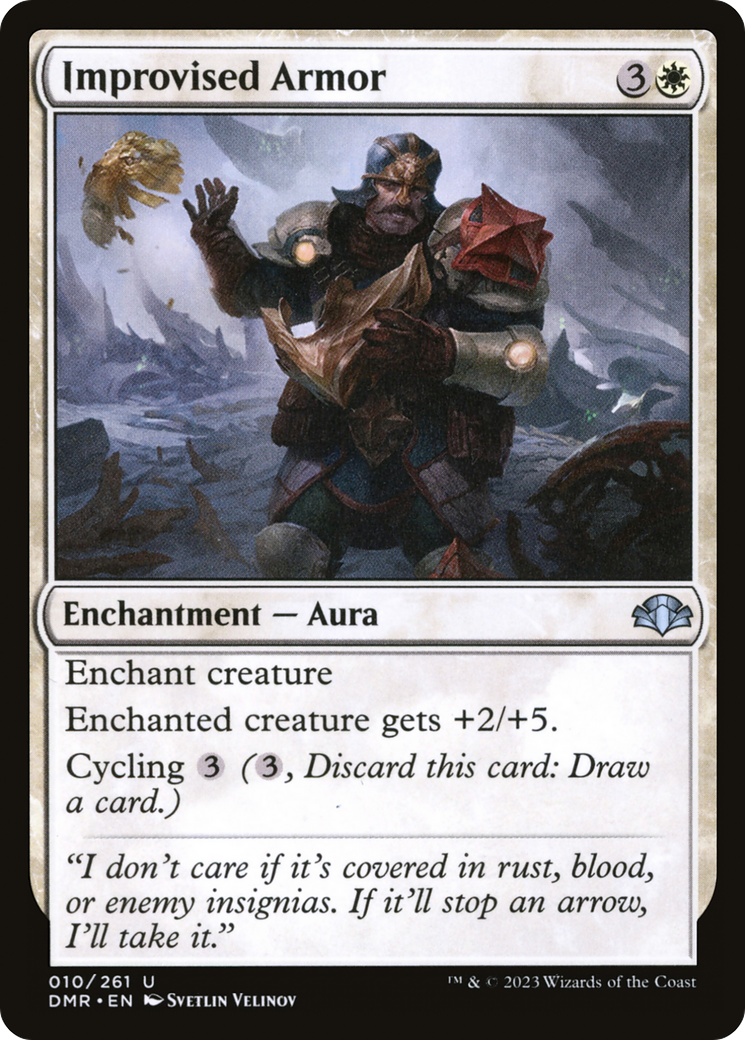 Improvised Armor [Dominaria Remastered] | Grognard Games