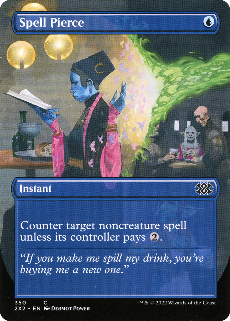 Spell Pierce (Borderless Alternate Art) [Double Masters 2022] | Grognard Games