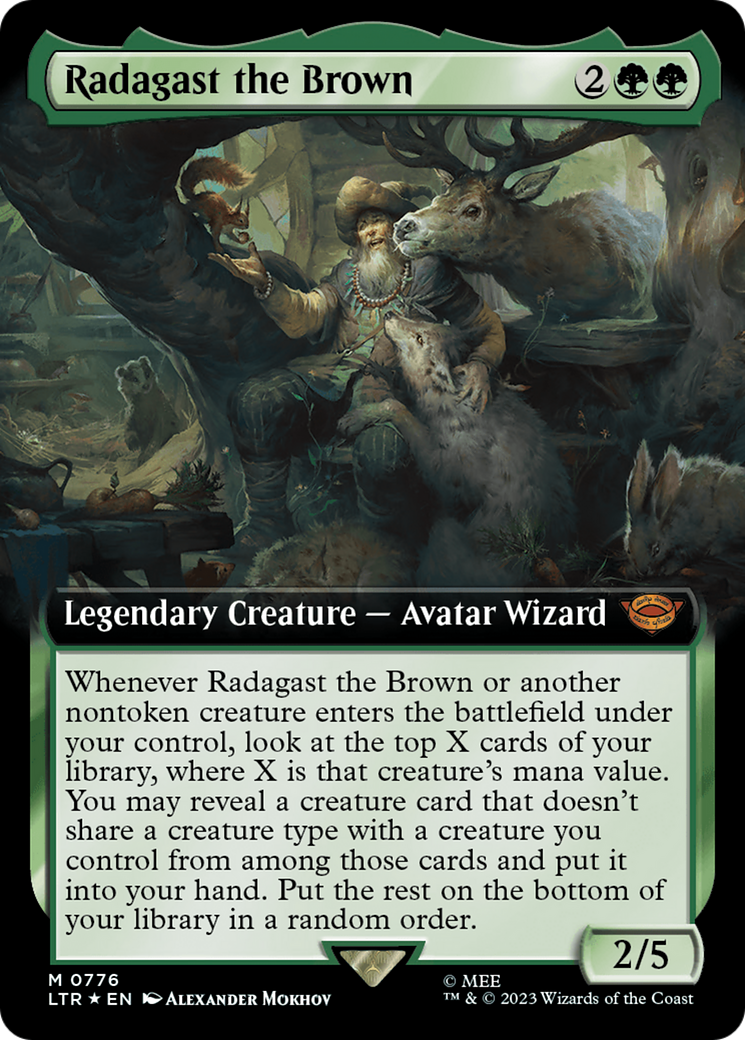 Radagast the Brown (Extended Art) (Surge Foil) [The Lord of the Rings: Tales of Middle-Earth] | Grognard Games