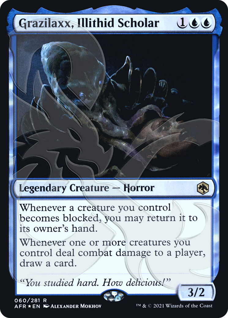 Grazilaxx, Illithid Scholar (Ampersand Promo) [Dungeons & Dragons: Adventures in the Forgotten Realms Promos] | Grognard Games