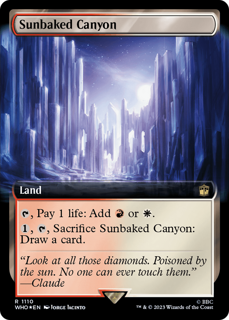 Sunbaked Canyon (Extended Art) (Surge Foil) [Doctor Who] | Grognard Games