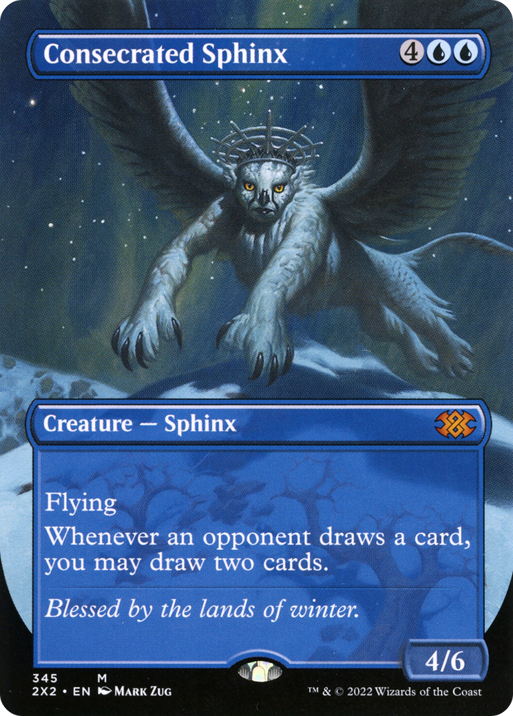 Consecrated Sphinx (Borderless Alternate Art) [Double Masters 2022] | Grognard Games