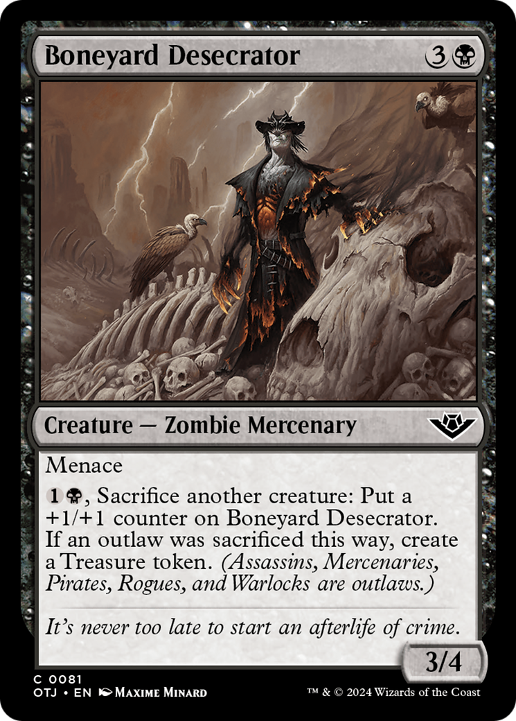 Boneyard Desecrator (OTJ-081) - Outlaws of Thunder Junction Foil | Grognard Games