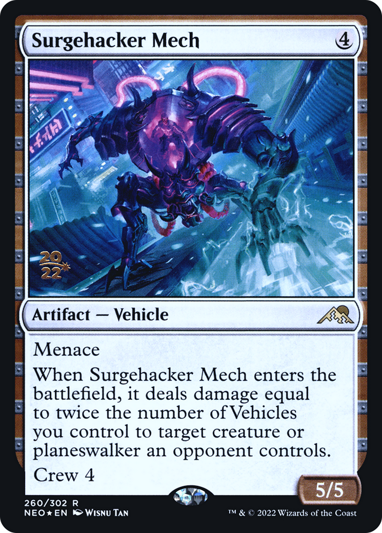 Surgehacker Mech [Kamigawa: Neon Dynasty Prerelease Promos] | Grognard Games