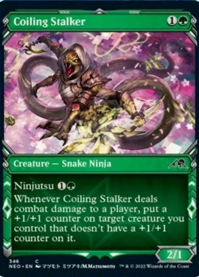 Coiling Stalker (Showcase Ninja) [Kamigawa: Neon Dynasty] | Grognard Games