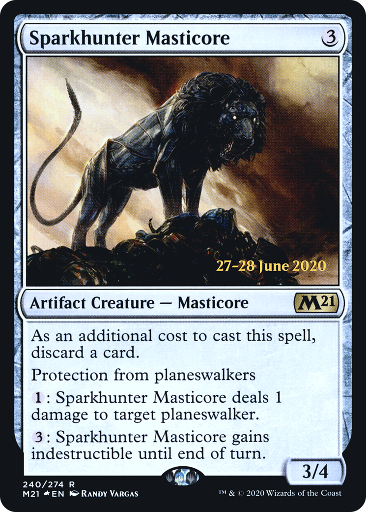 Sparkhunter Masticore  [Core Set 2021 Prerelease Promos] | Grognard Games