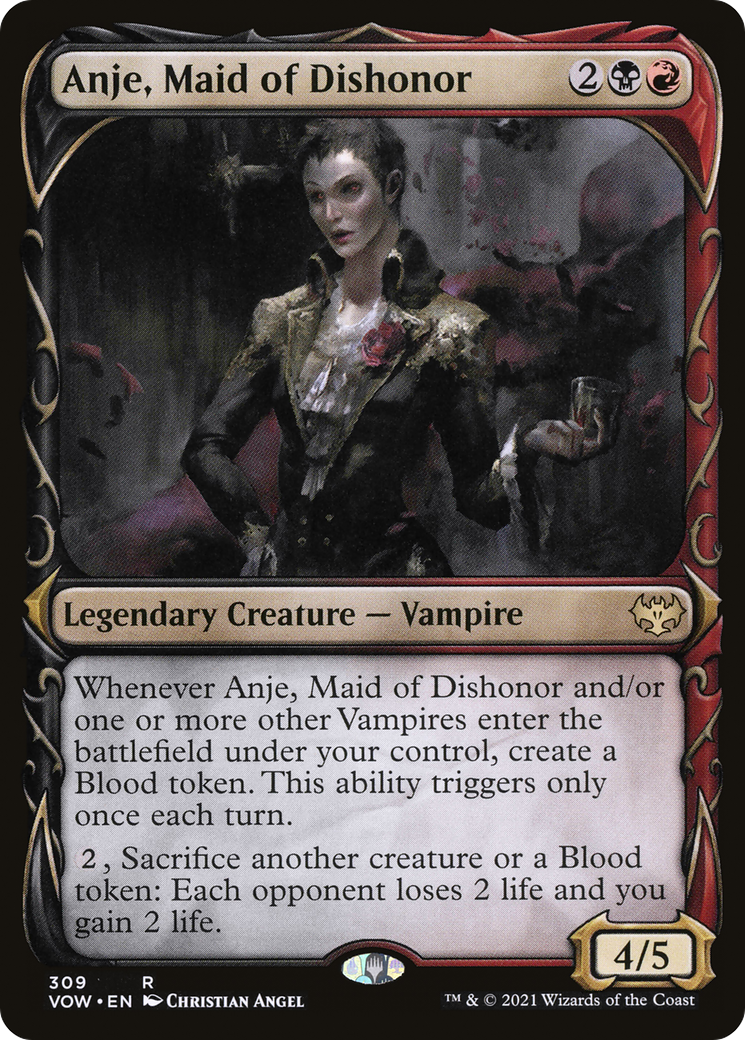 Anje, Maid of Dishonor (Showcase Fang Frame) [Innistrad: Crimson Vow] | Grognard Games