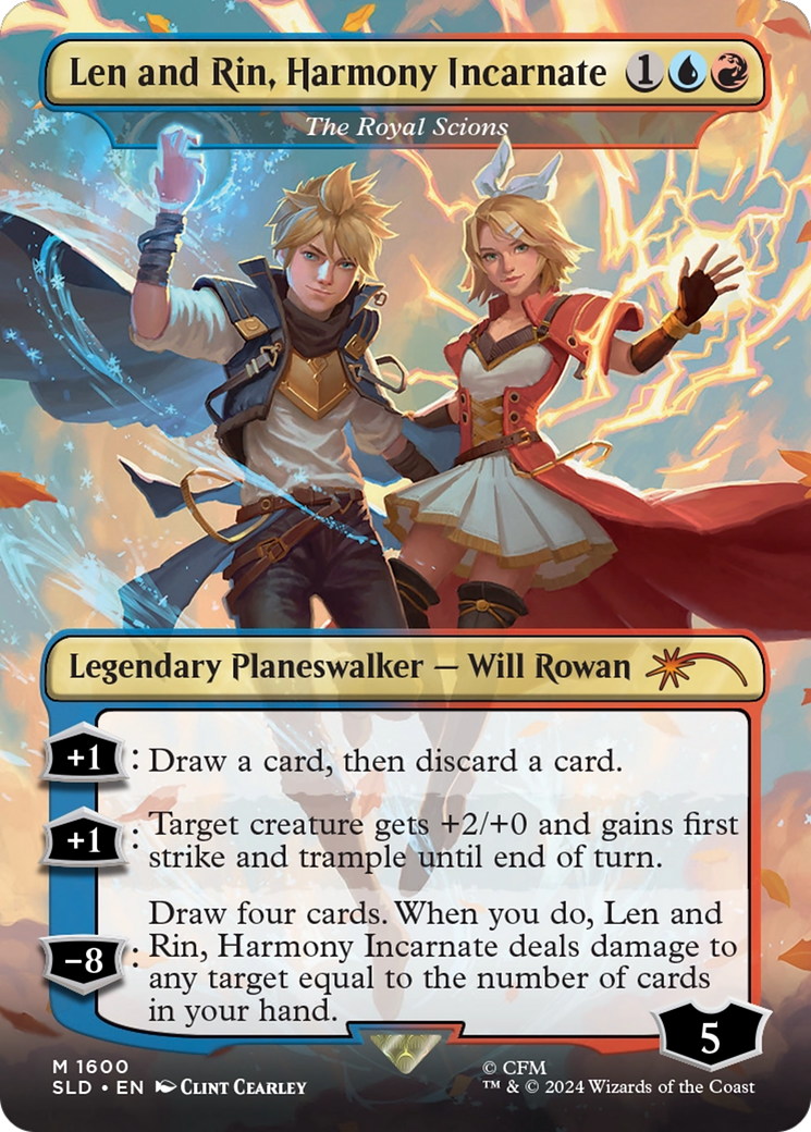 The Royal Scions (SLD-1600) - Secret Lair Drop / Len and Rin, Harmony Incarnate (Borderless) Foil | Grognard Games
