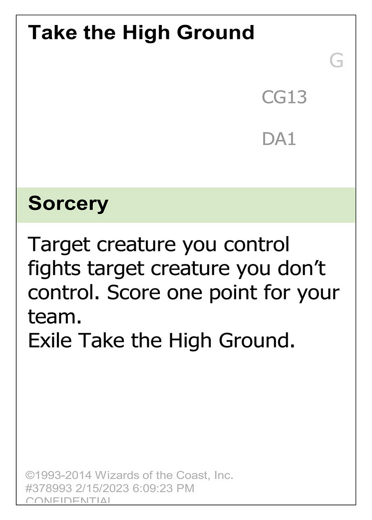 Take the High Ground [Unknown Event] | Grognard Games
