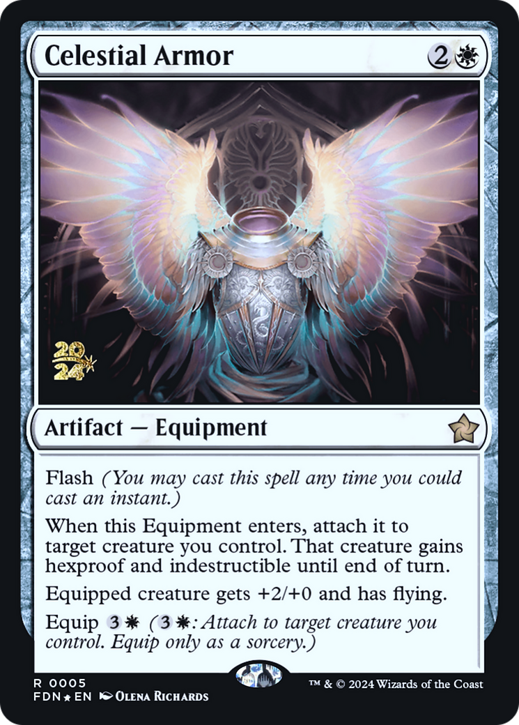 Celestial Armor [Foundations Prerelease Promos] | Grognard Games