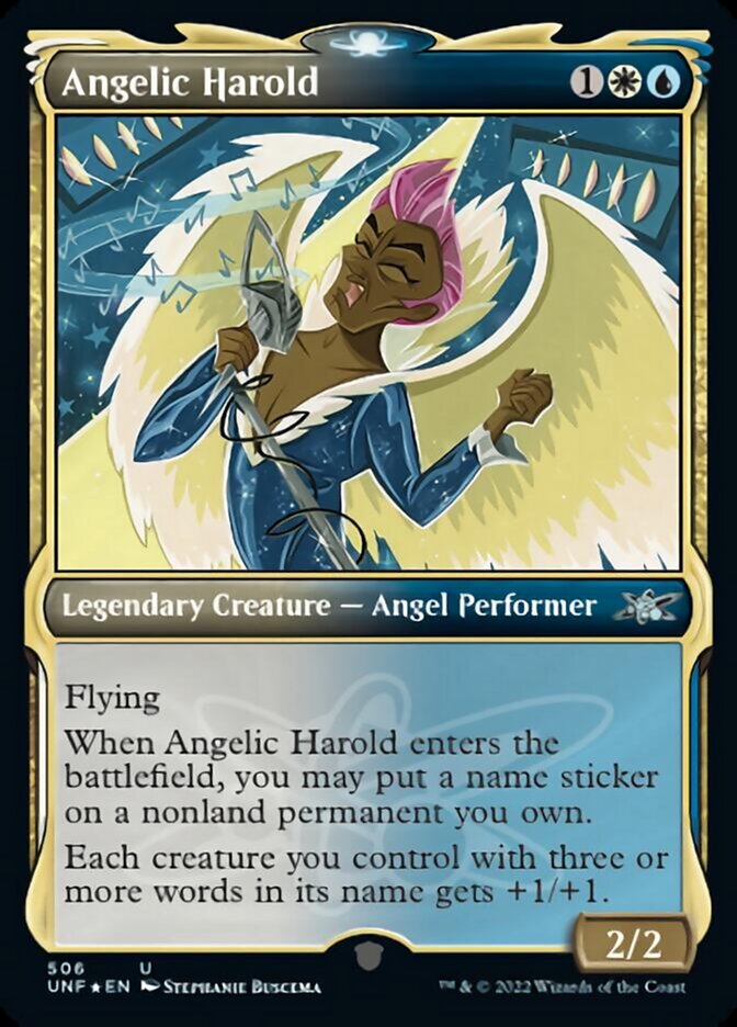 Angelic Harold (Showcase) (Galaxy Foil) [Unfinity] | Grognard Games