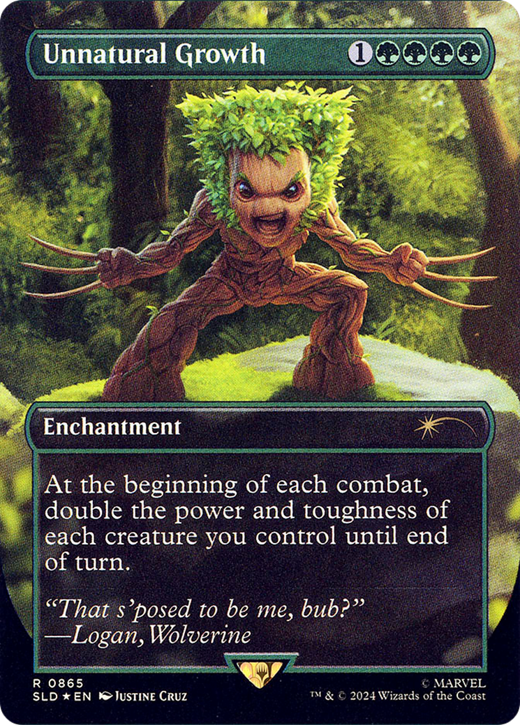Unnatural Growth (Rainbow Foil) [Secret Lair Drop Series] | Grognard Games