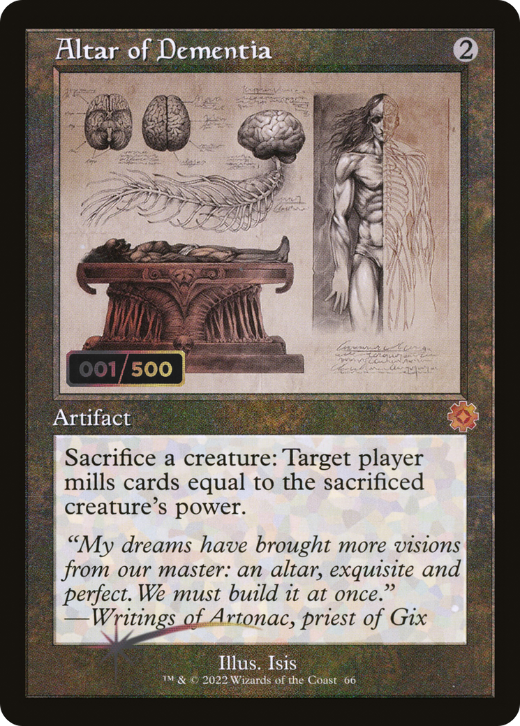 Altar of Dementia (Retro Schematic) (Serial Numbered) [The Brothers' War Retro Artifacts] | Grognard Games
