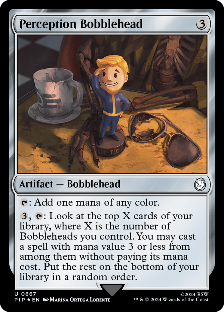 Perception Bobblehead (Surge Foil) [Fallout] | Grognard Games