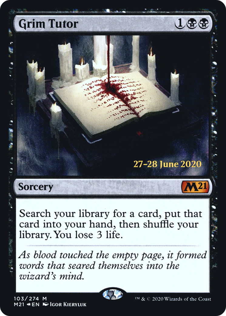 Grim Tutor  [Core Set 2021 Prerelease Promos] | Grognard Games