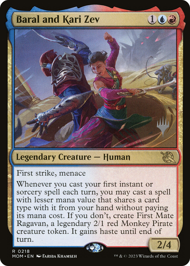 Baral and Kari Zev (Promo Pack) [March of the Machine Promos] | Grognard Games