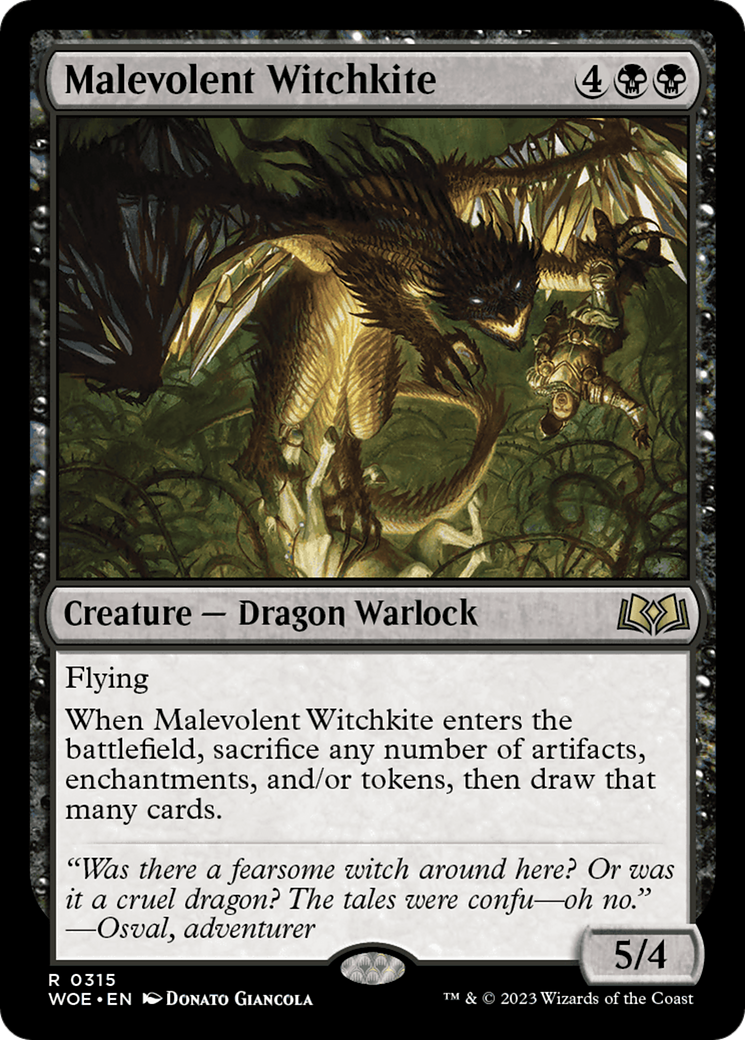 Malevolent Witchkite [Wilds of Eldraine] | Grognard Games