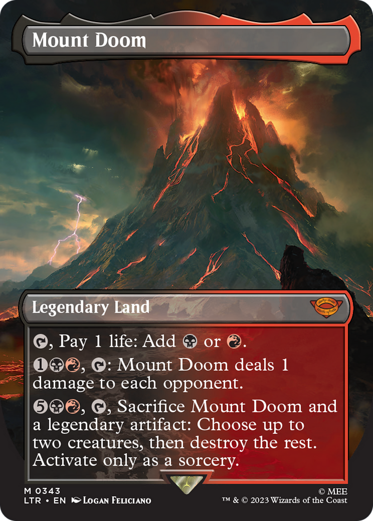 Mount Doom (Borderless Alternate Art) [The Lord of the Rings: Tales of Middle-Earth] | Grognard Games