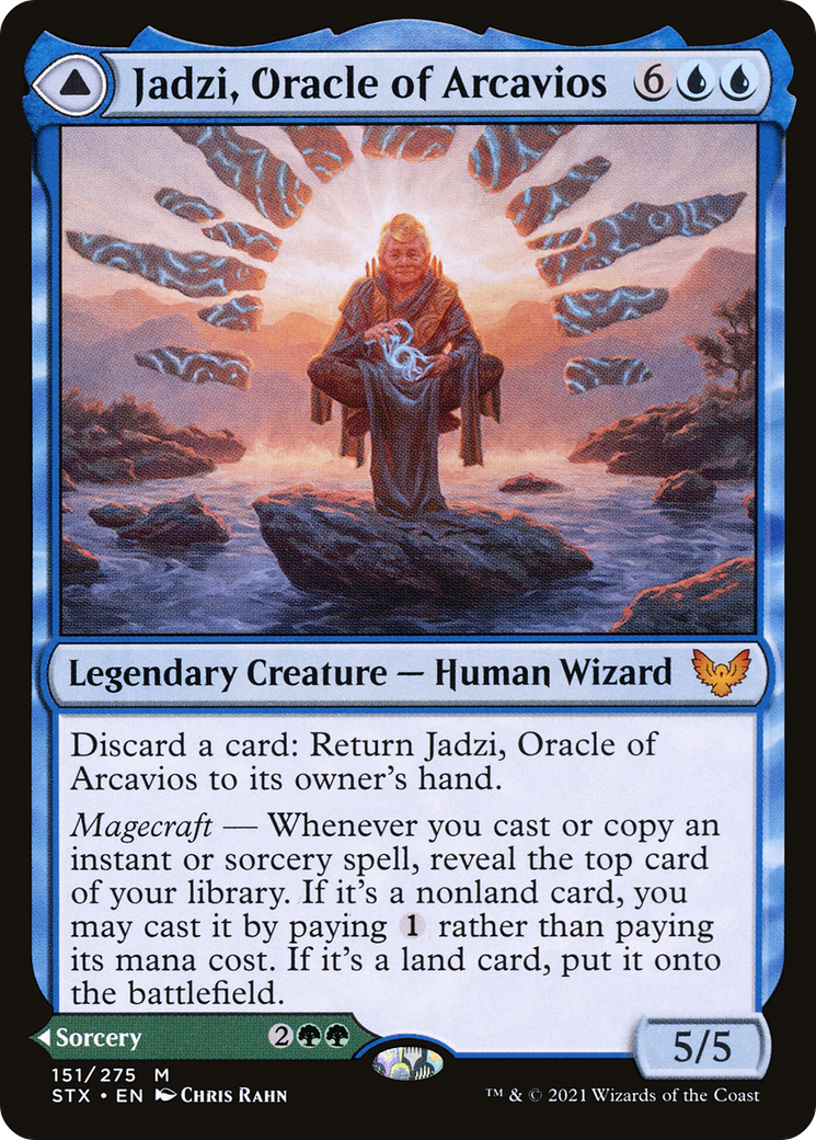 Jadzi, Oracle of Arcavios // Journey to the Oracle [Strixhaven: School of Mages] | Grognard Games