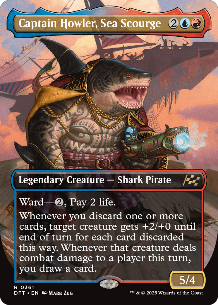 Captain Howler, Sea Scourge (Borderless) [Aetherdrift] | Grognard Games