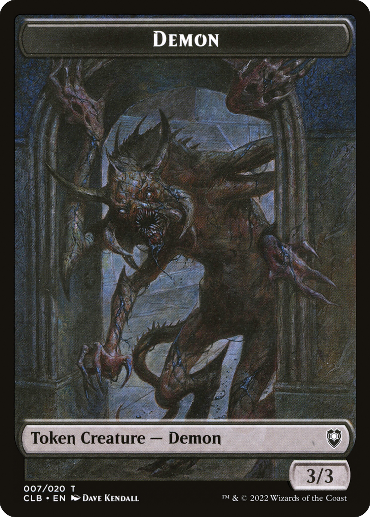Demon (CLB-007) - Battle for Baldur's Gate Tokens Foil | Grognard Games
