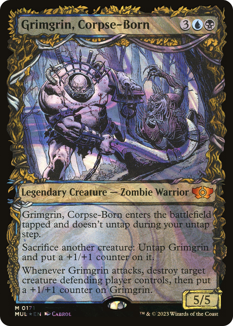 Grimgrin, Corpse-Born (Halo Foil) [Multiverse Legends] | Grognard Games