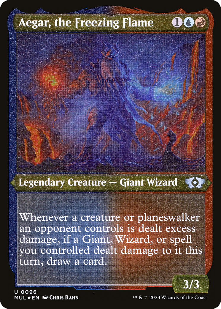 Aegar, the Freezing Flame (Foil Etched) (MUL-096) - Multiverse Legends Foil | Grognard Games