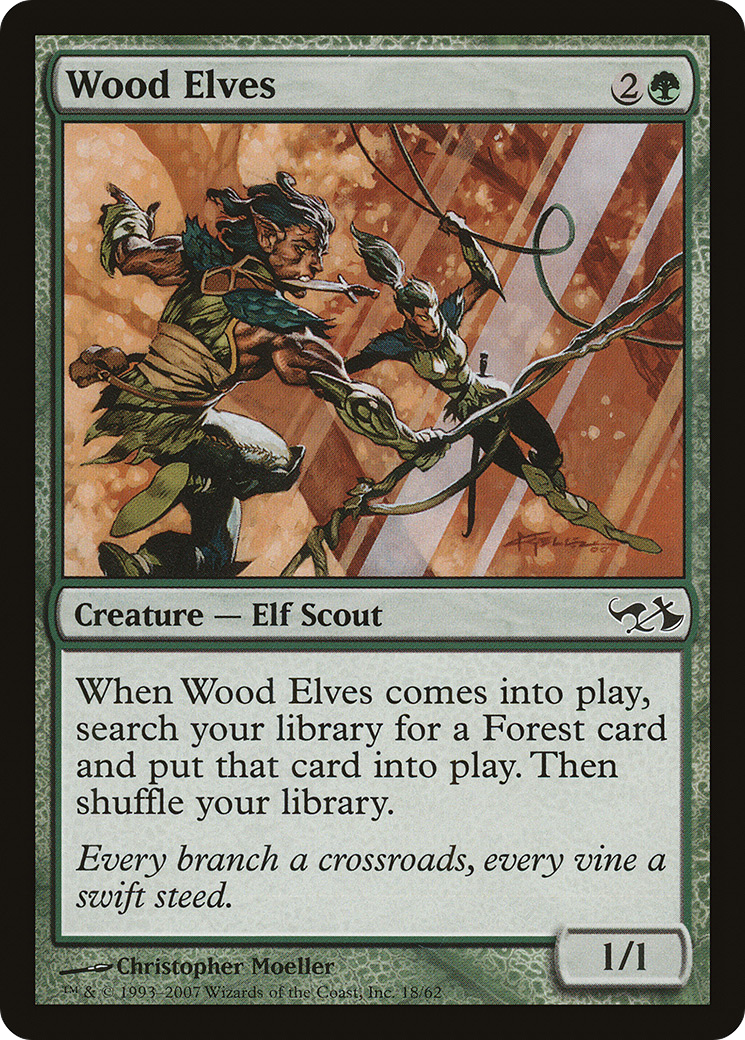 Wood Elves (EVG-018) - Duel Decks: Elves vs. Goblins Foil | Grognard Games