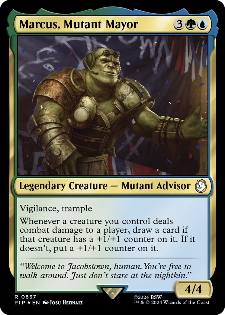Marcus, Mutant Mayor (Surge Foil) [Fallout] | Grognard Games