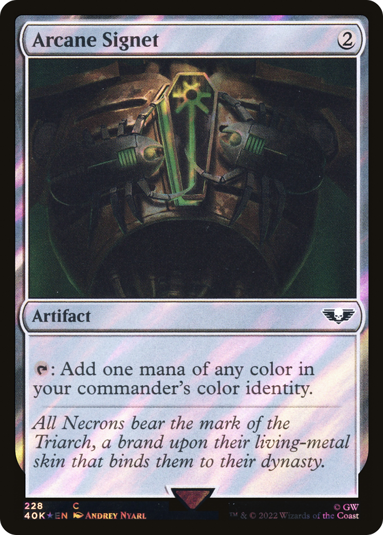 Arcane Signet (228) (Surge Foil) [Universes Beyond: Warhammer 40,000] | Grognard Games