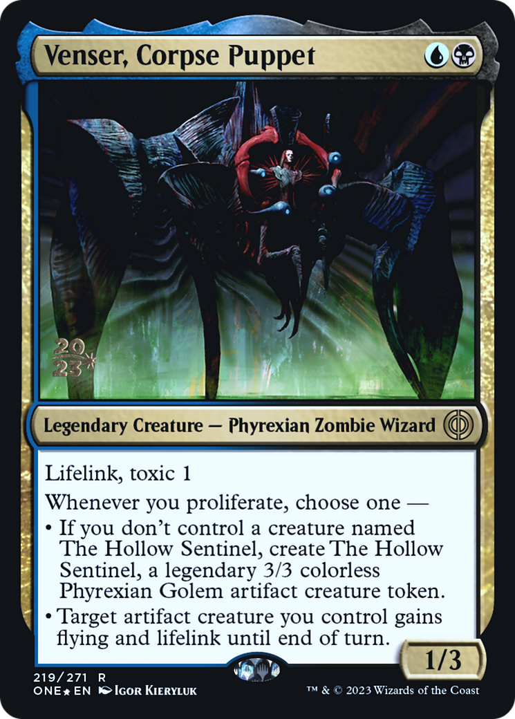 Venser, Corpse Puppet [Phyrexia: All Will Be One Prerelease Promos] | Grognard Games