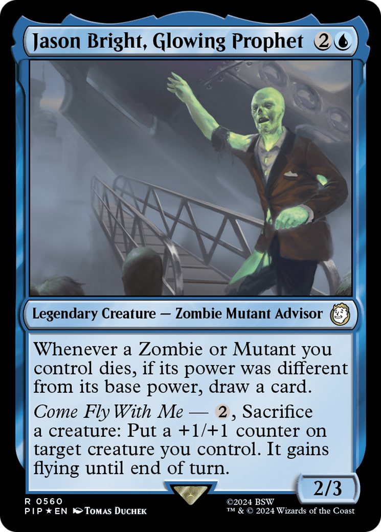 Jason Bright, Glowing Prophet (Surge Foil) [Fallout] | Grognard Games
