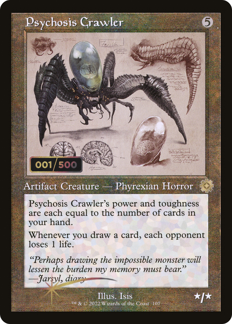 Psychosis Crawler (Retro Schematic) (Serial Numbered) [The Brothers' War Retro Artifacts] | Grognard Games