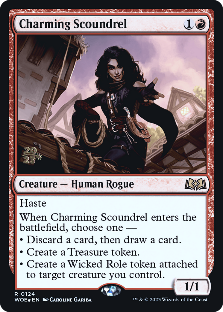 Charming Scoundrel [Wilds of Eldraine Prerelease Promos] | Grognard Games