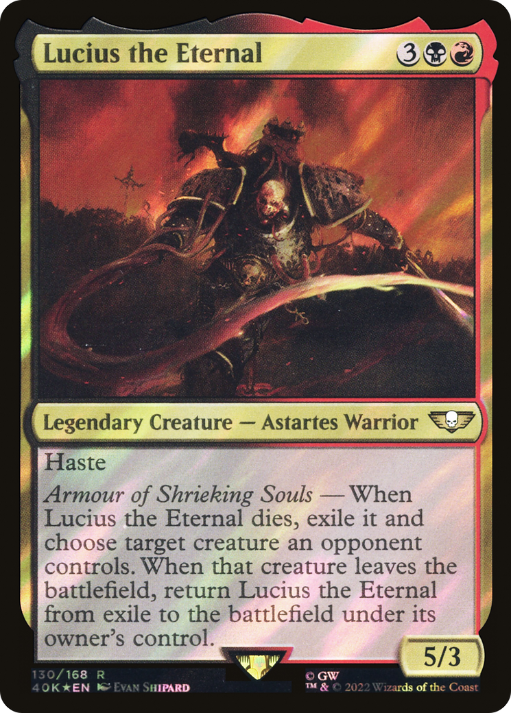 Lucius the Eternal (Surge Foil) [Universes Beyond: Warhammer 40,000] | Grognard Games