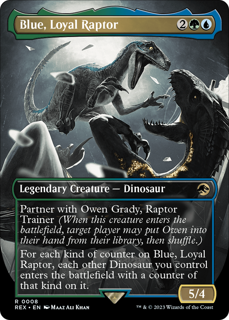 Blue, Loyal Raptor (Borderless) [Jurassic World Collection] | Grognard Games