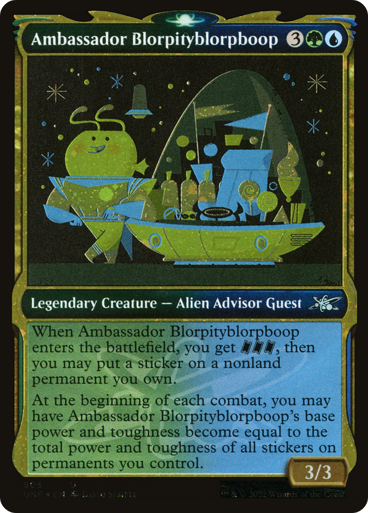 Ambassador Blorpityblorpboop (Showcase) (Galaxy Foil) [Unfinity] | Grognard Games