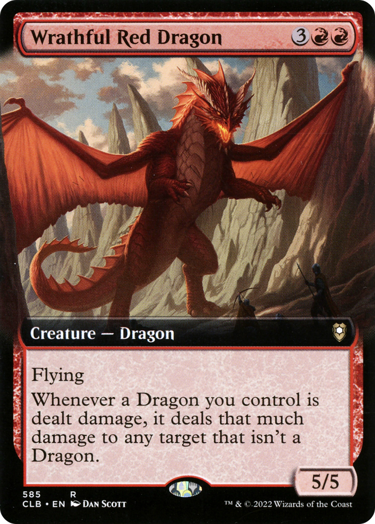 Wrathful Red Dragon (Extended Art) [Commander Legends: Battle for Baldur's Gate] | Grognard Games