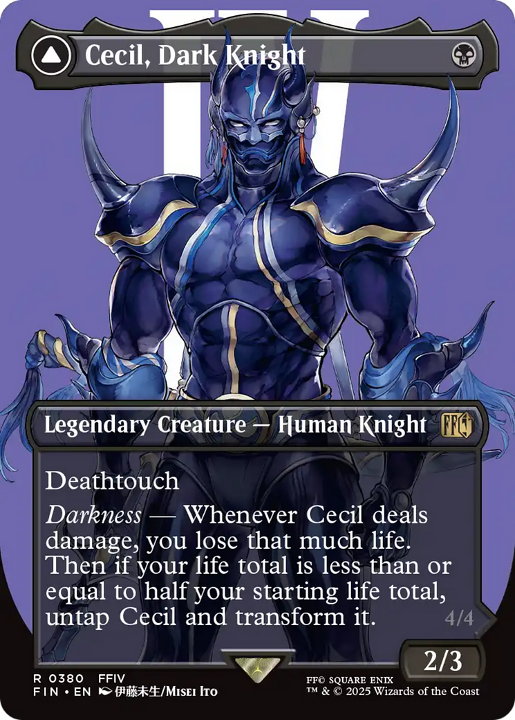 Cecil, Dark Knight // Cecil, Redeemed Paladin (Borderless) [FINAL FANTASY] | Grognard Games