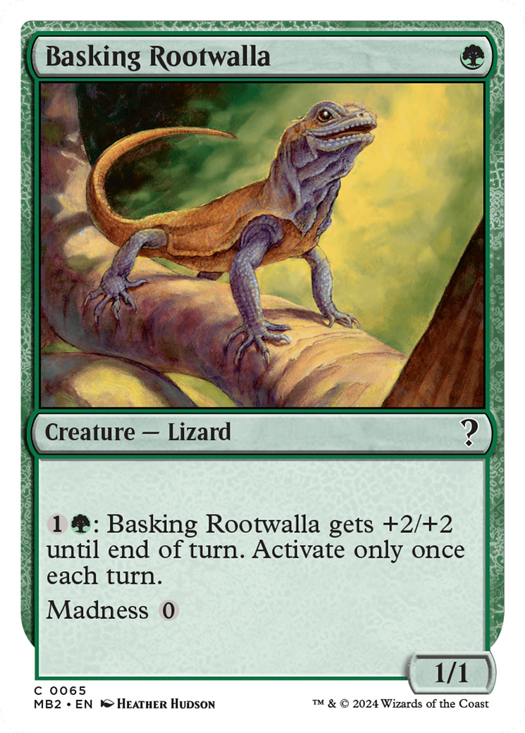 Basking Rootwalla (White Border) [Mystery Booster 2] | Grognard Games