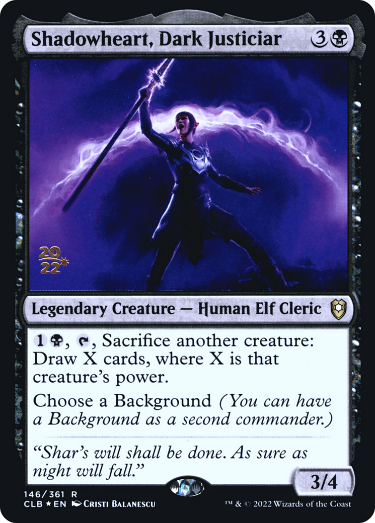 Shadowheart, Dark Justiciar [Commander Legends: Battle for Baldur's Gate Prerelease Promos] | Grognard Games