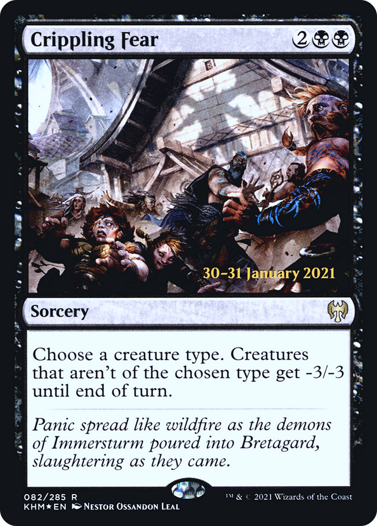 Crippling Fear [Kaldheim Prerelease Promos] | Grognard Games