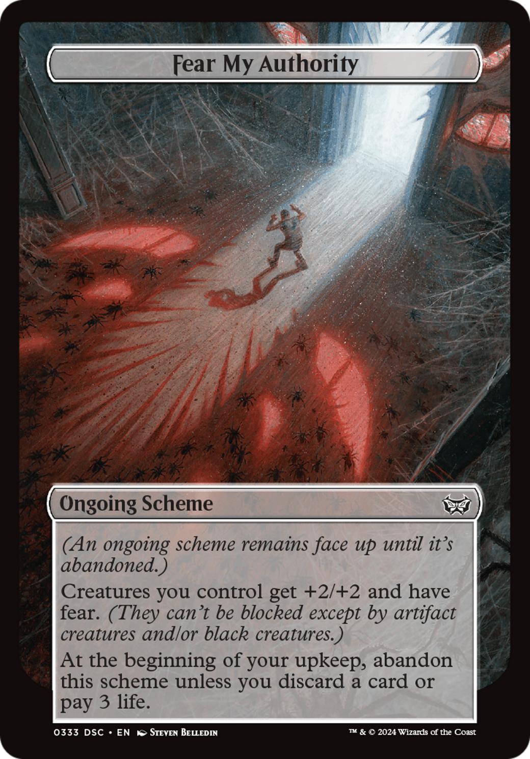 Fear My Authoirty (Full Art) [Duskmourn: Archenemy] | Grognard Games
