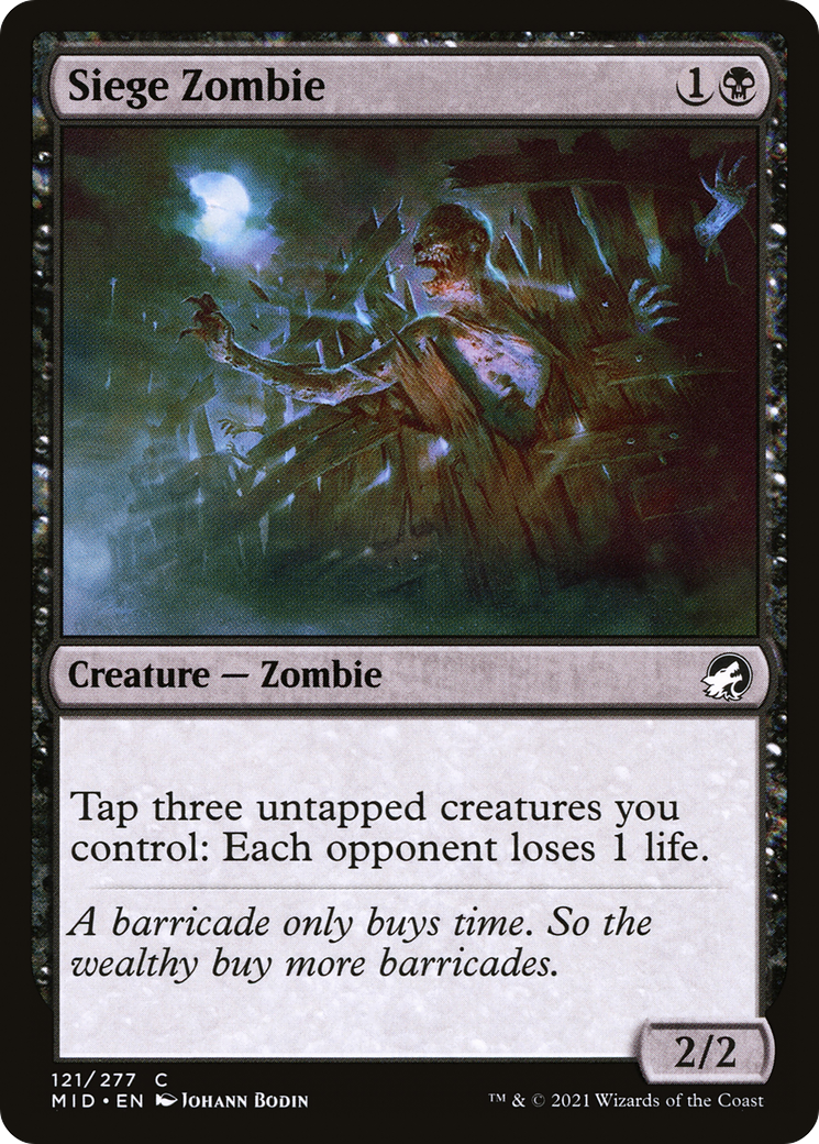Siege Zombie [Innistrad: Midnight Hunt] | Grognard Games
