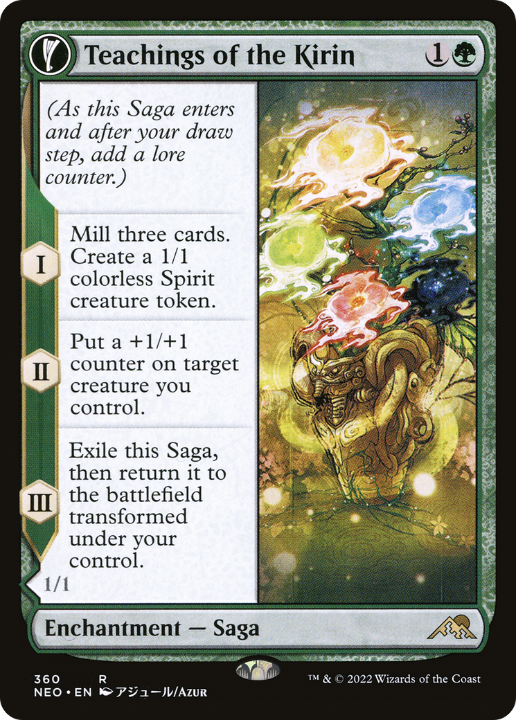 Teachings of the Kirin // Kirin-Touched Orochi (Showcase Soft Glow) [Kamigawa: Neon Dynasty] | Grognard Games