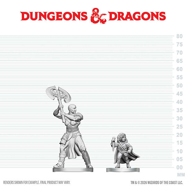 WizKids 90884 D&D Nolzur's Marvelous Miniatures:  Goliath Barbarian & Halfling Rogue | Grognard Games