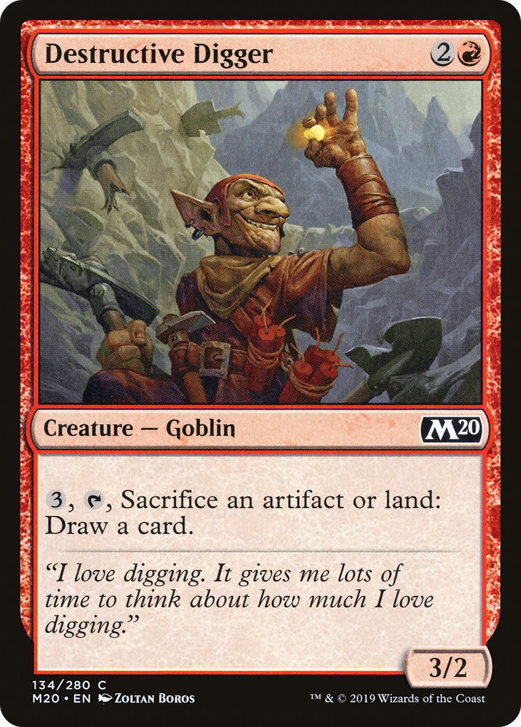 Destructive Digger [Core Set 2020] | Grognard Games