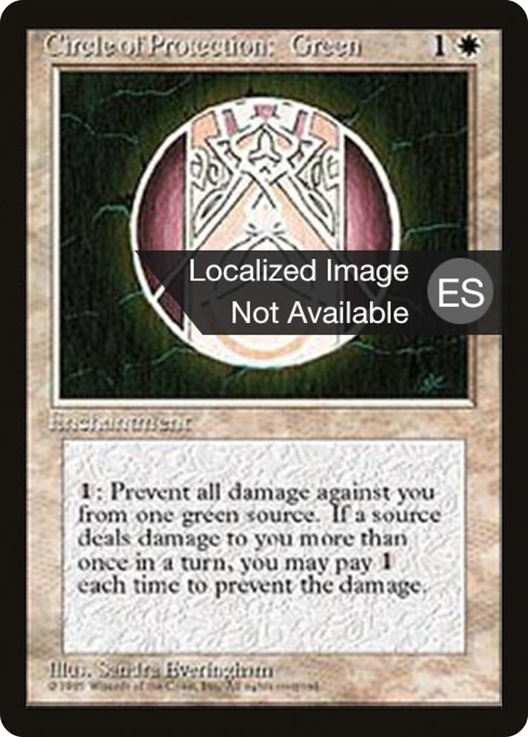 Circle of Protection: Green [Fourth Edition (Foreign Black Border)] | Grognard Games