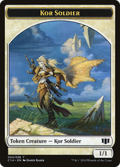 Kor Soldier // Pegasus Double-sided Token [Commander 2014 Tokens] | Grognard Games